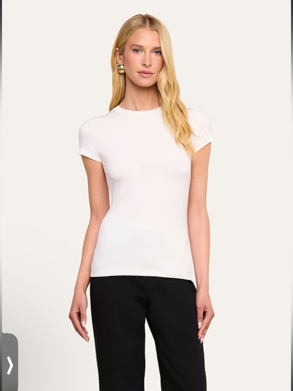 NWT L'AGENCE White Short Sleeve Crewneck Tee